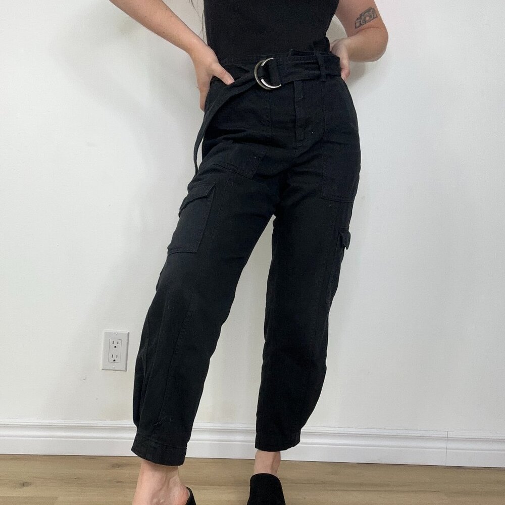 Banana Republic Black Cargo Pant with Belt